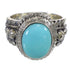 Turquoise Authentic Sterling Silver Southwest Ring Size 7-1/4 QX83742